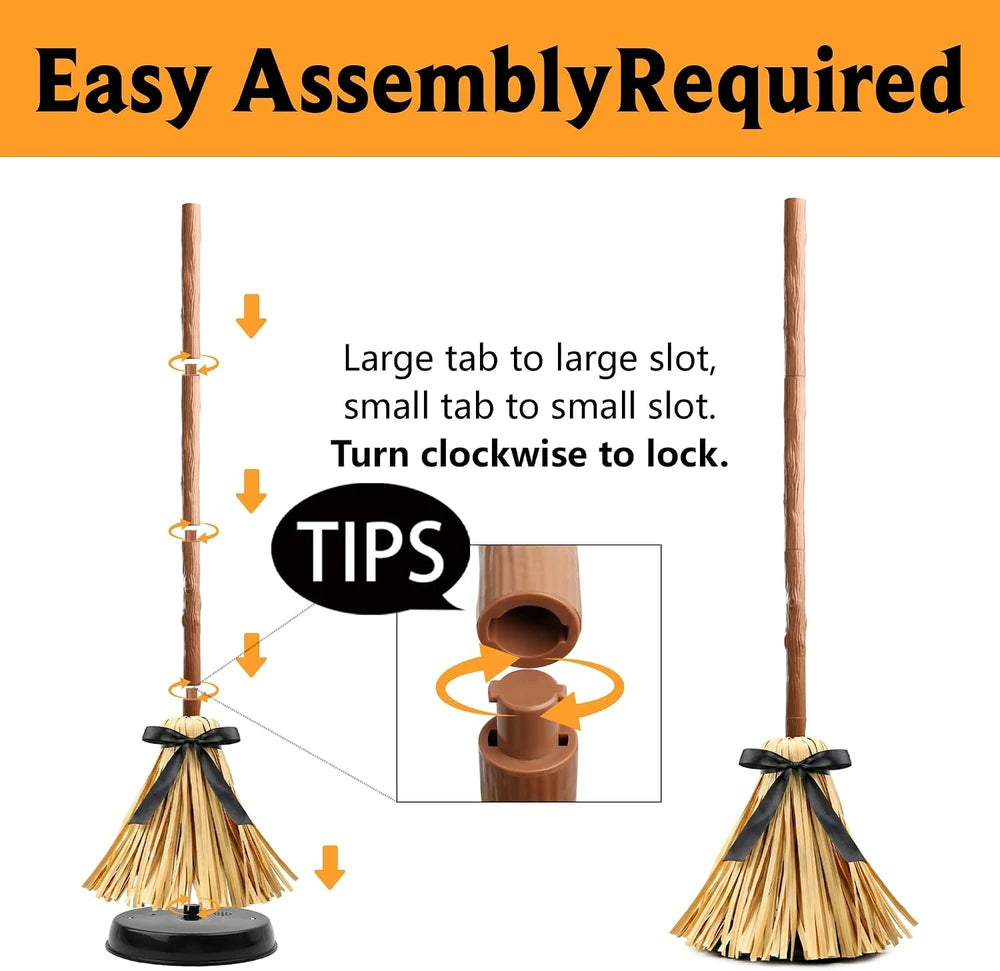 Animated Lighted Witch Broom